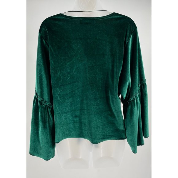 Anthropologie Lavender Field Velvet BOHO Top Size Medium - Picture 5 of 7